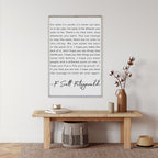 Williamrae Designs Wood Signs 24"x36" / Classic Gray F. Scott Fitzgerald | Wood Sign