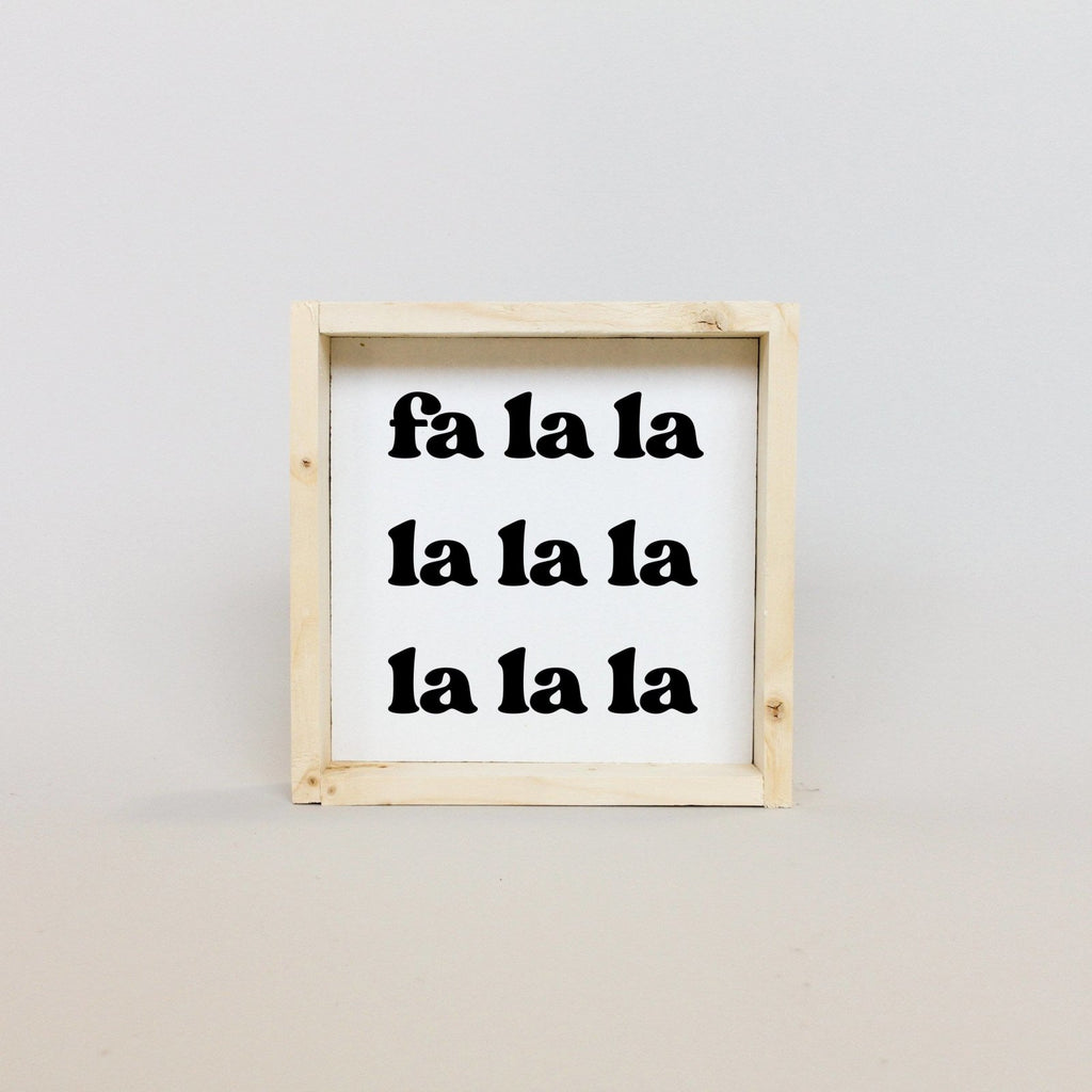 WilliamRaeDesigns Natural Fa la la la la |  Wood Sign