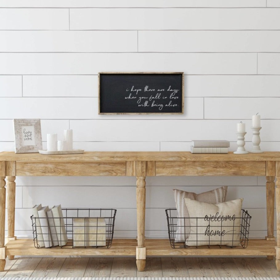 Williamrae Designs Wood Signs Fall In Love With Being Alive | Wood Sign