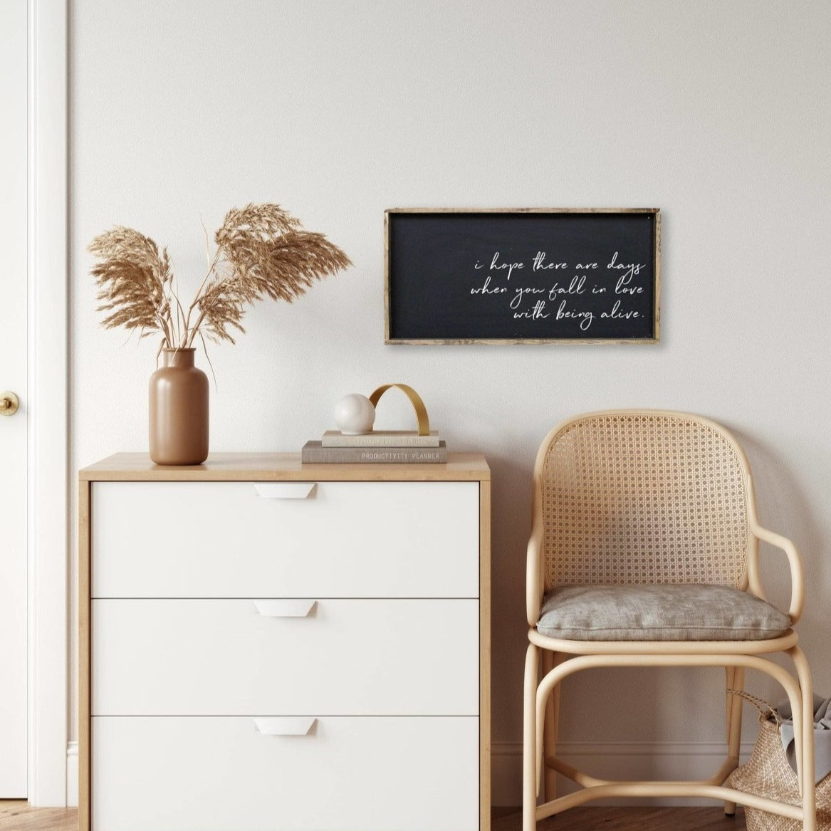 Williamrae Designs Wood Signs Fall In Love With Being Alive | Wood Sign