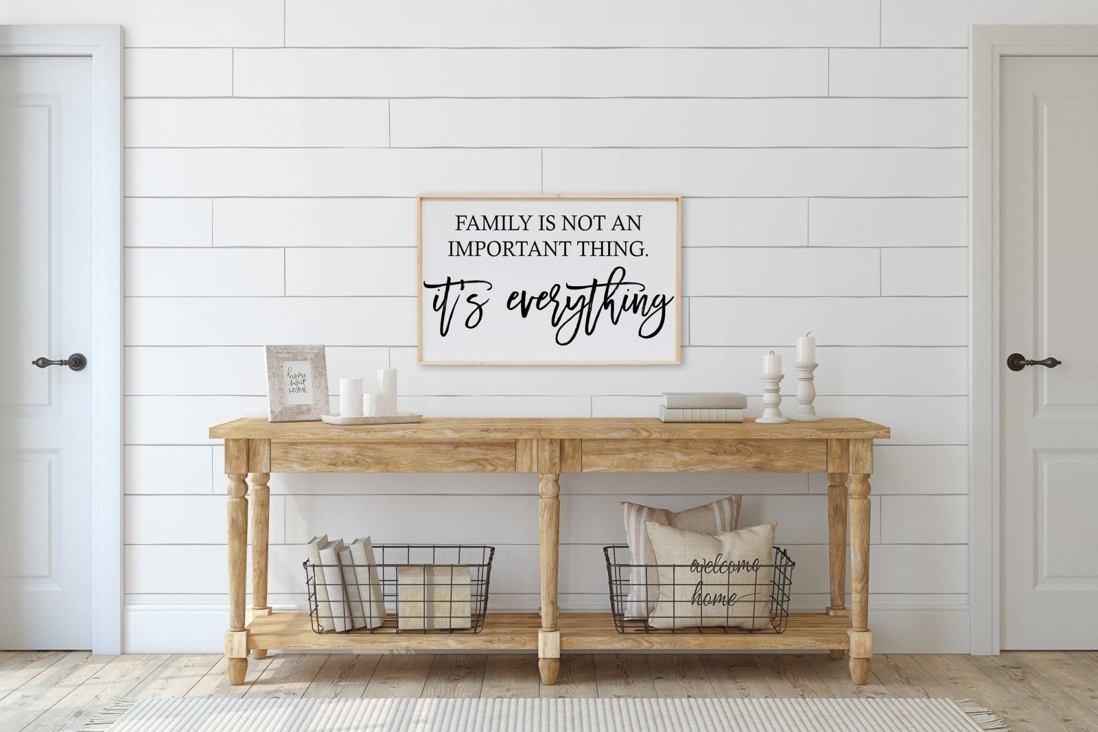 Williamrae Designs Wood Signs Natural Family is Not an Important Thing | Wood Sign