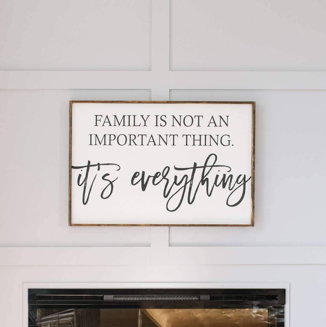 Family is Not an Important Thing | Wood Sign farmhouse signs, rustic signs, joanna gaines style signs, farmhouse decor, Farmhouse style