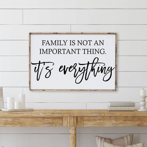 Williamrae Designs Wood Signs Dark Walnut Family is Not an Important Thing | Wood Sign