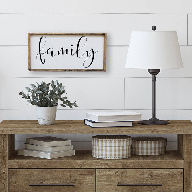 WilliamRaeDesigns White / Dark Walnut Family | Wood Sign