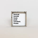 WilliamRaeDesigns Classic Gray Friends Names | Wood Sign