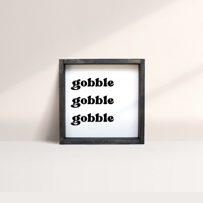 WilliamRaeDesigns Ebony Gobble Gobble Gobble | Wood Sign