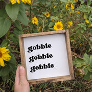 WilliamRaeDesigns Gobble Gobble Gobble | Wood Sign