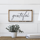 WilliamRaeDesigns Dark Walnut Grateful (small) | Wood Sign