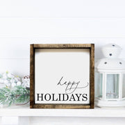 WilliamRaeDesigns Dark Walut Happy Holidays |Wood Sign