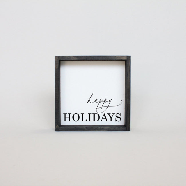 WilliamRaeDesigns Ebony Happy Holidays |  Wood Sign