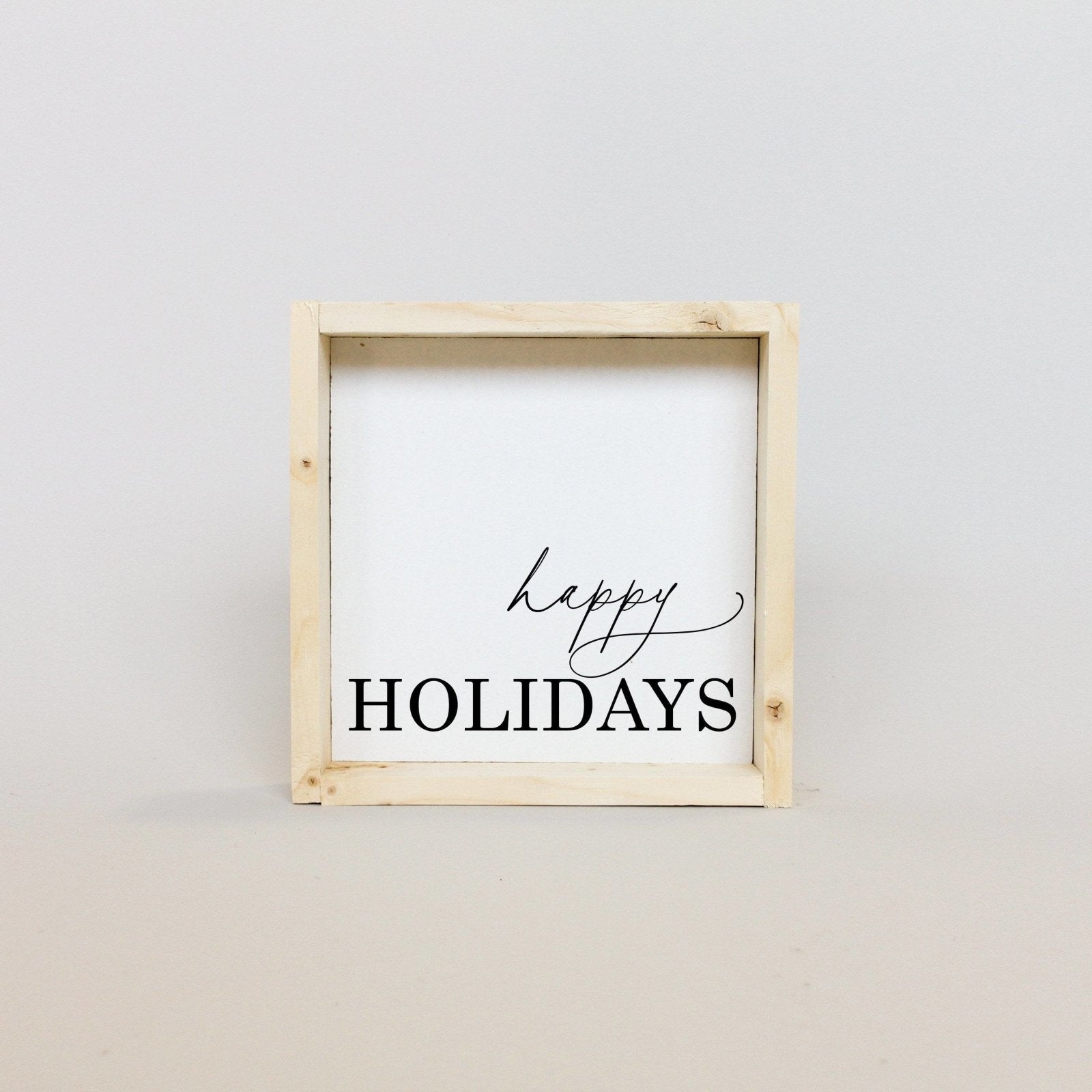 WilliamRaeDesigns Natural Happy Holidays |  Wood Sign