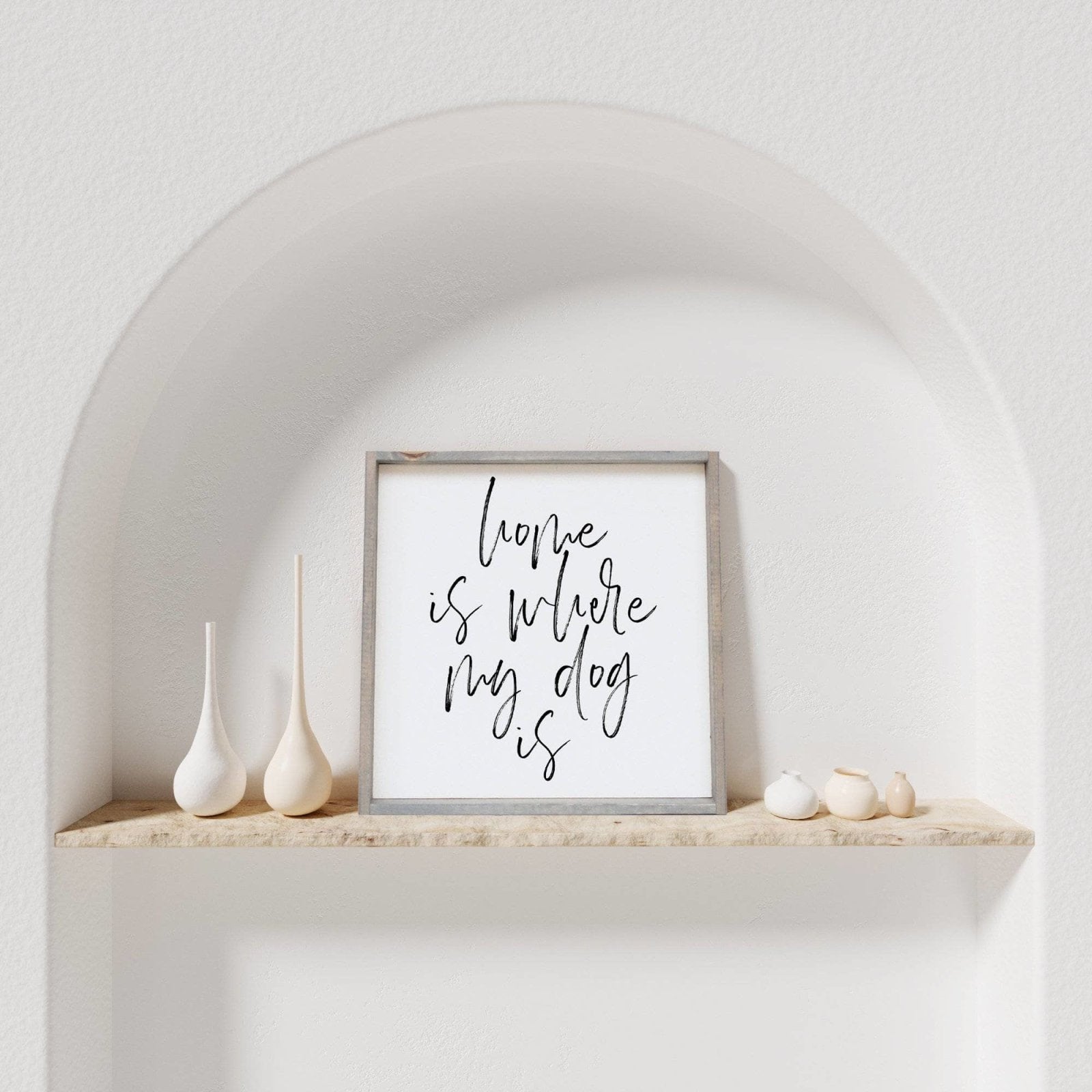 WilliamRaeDesigns Classic Gray Home is Where My Dog is | Wood Sign