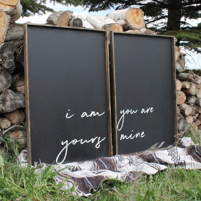 I Am Yours, You Are Mine Set | Wood Sign(s) farmhouse signs, rustic signs, joanna gaines style signs, farmhouse decor, Farmhouse style
