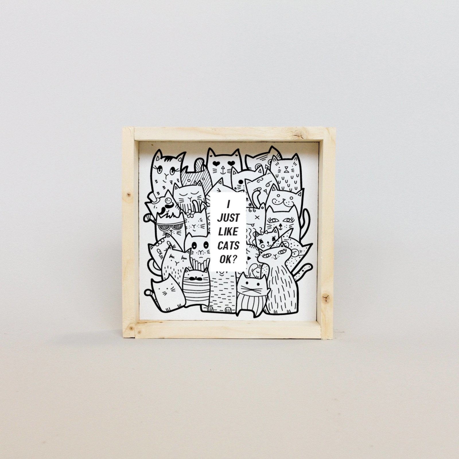 WilliamRaeDesigns Natural I Just Like Cats, Ok? | Wood Sign