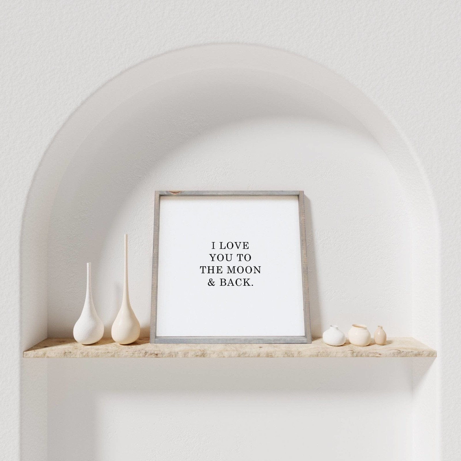 WilliamRaeDesigns Wood Signs Classic Gray I Love You To The Moon & Back | Wood Sign