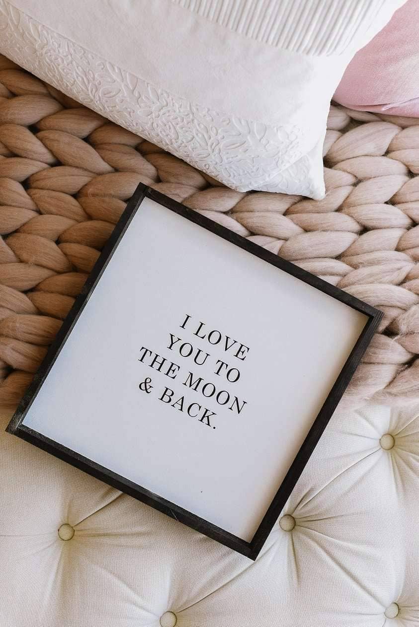 I Love You To The Moon & Back | Wood Sign farmhouse signs, rustic signs, joanna gaines style signs, farmhouse decor, Farmhouse style