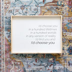 I'd Choose You farmhouse signs, rustic signs, joanna gaines style signs, farmhouse decor, Farmhouse style