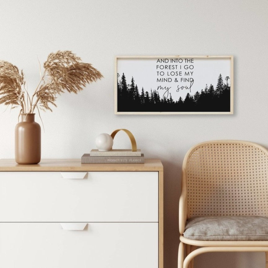 WilliamRaeDesigns Natural Into The Forest I Go | Wood Sign