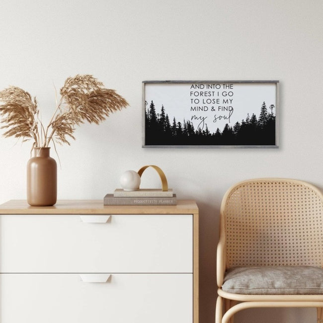 WilliamRaeDesigns Classic Gray Into The Forest I Go | Wood Sign