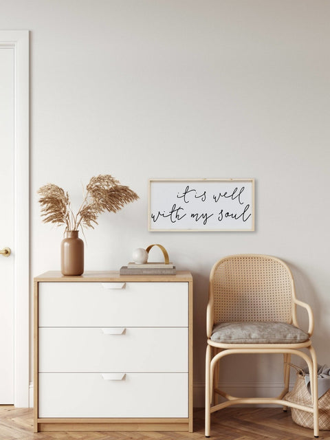WilliamRaeDesigns Natural It Is Well With My Soul | Wood Sign