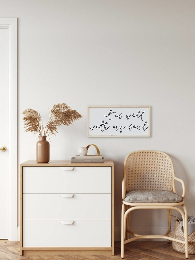 WilliamRaeDesigns Natural It Is Well With My Soul | Wood Sign