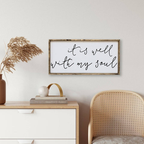 WilliamRaeDesigns Dark Walnut It Is Well With My Soul | Wood Sign