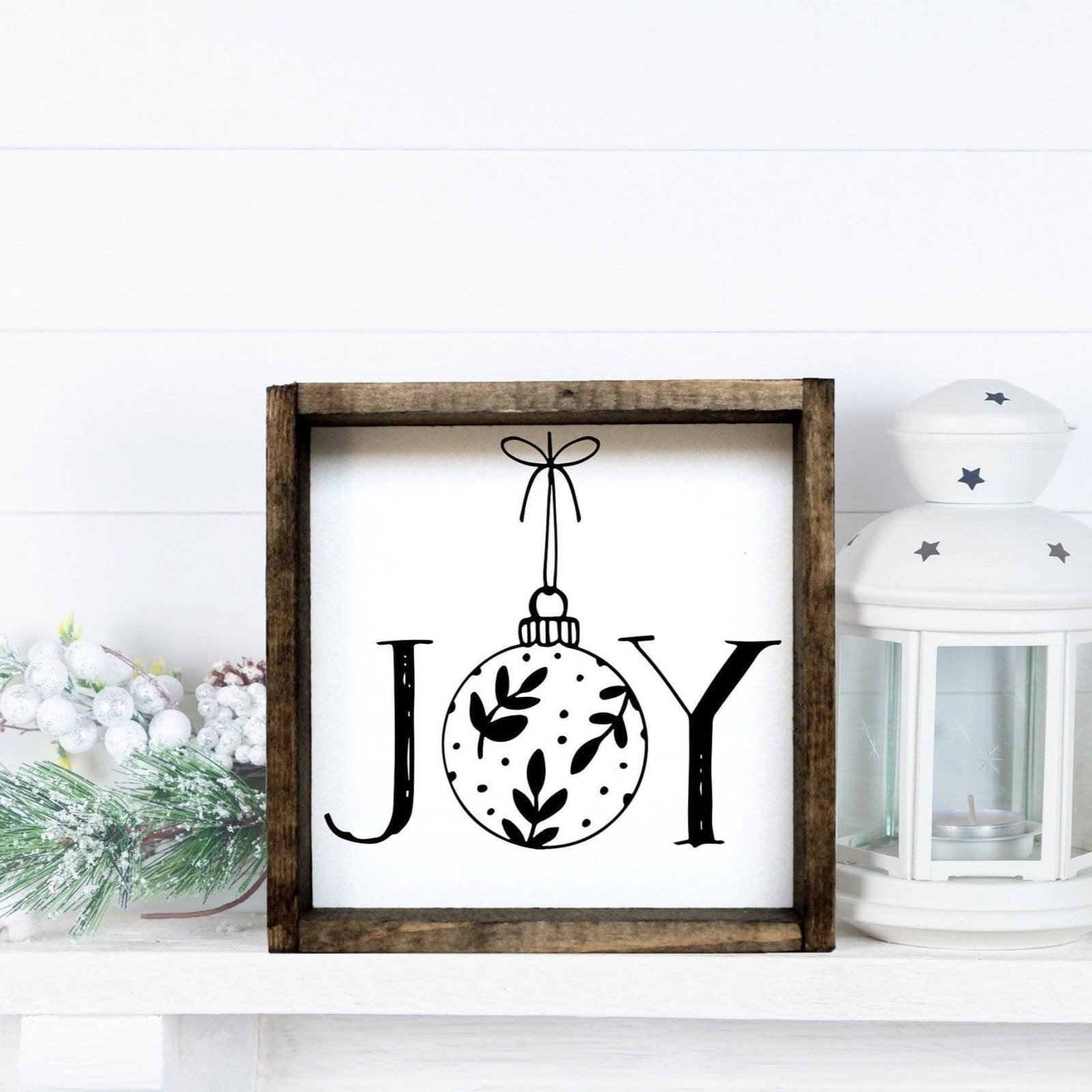 WilliamRaeDesigns Dark Walnut Joy Mini |  Wood Sign