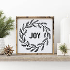 Joy Wreath | Wood Sign - WilliamRaeDesigns