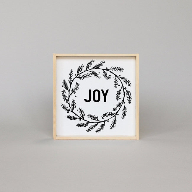 Joy Wreath | Wood Sign - WilliamRaeDesigns