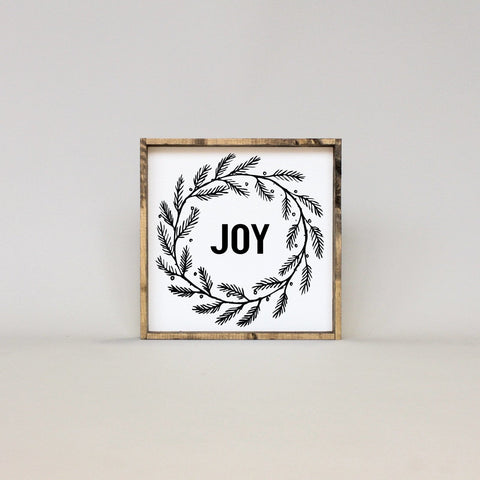 Joy Wreath | Wood Sign - WilliamRaeDesigns