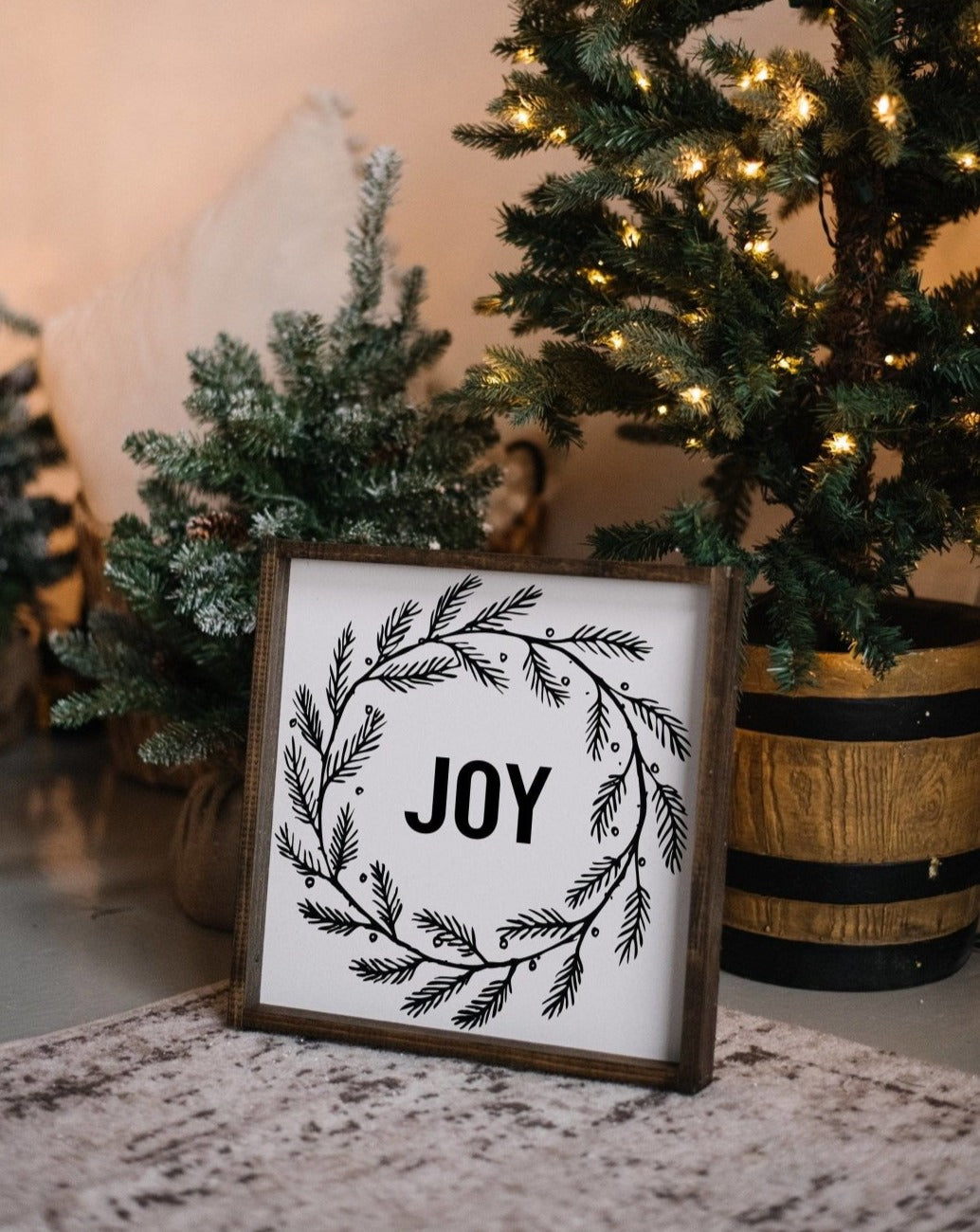 Joy Wreath | Wood Sign - WilliamRaeDesigns