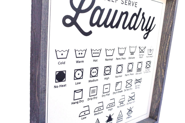 Laundry Symbols | Wood Sign - WilliamRaeDesigns