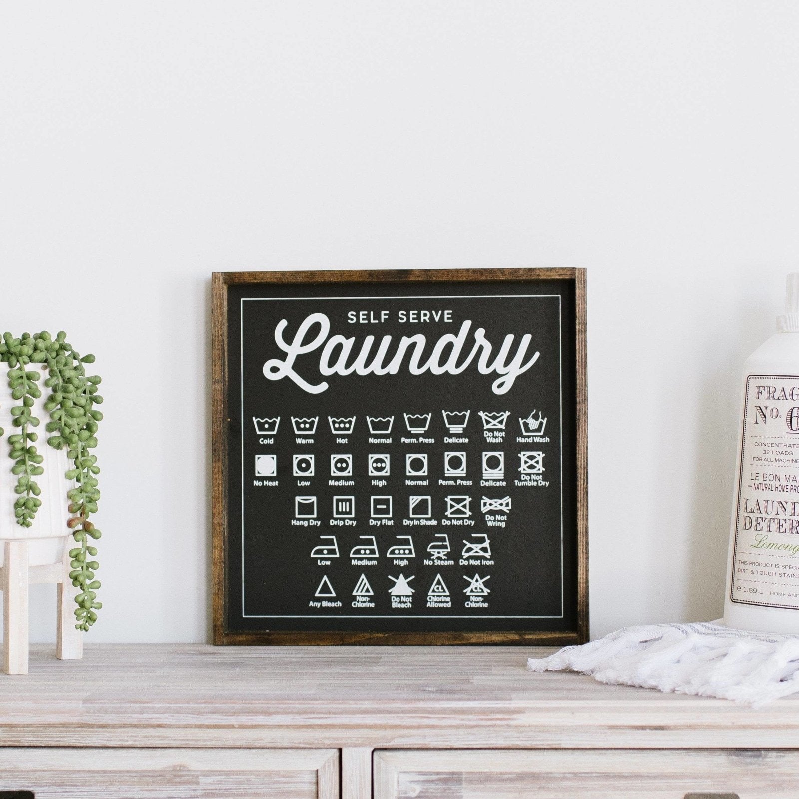 Laundry Symbols | Wood Sign - WilliamRaeDesigns