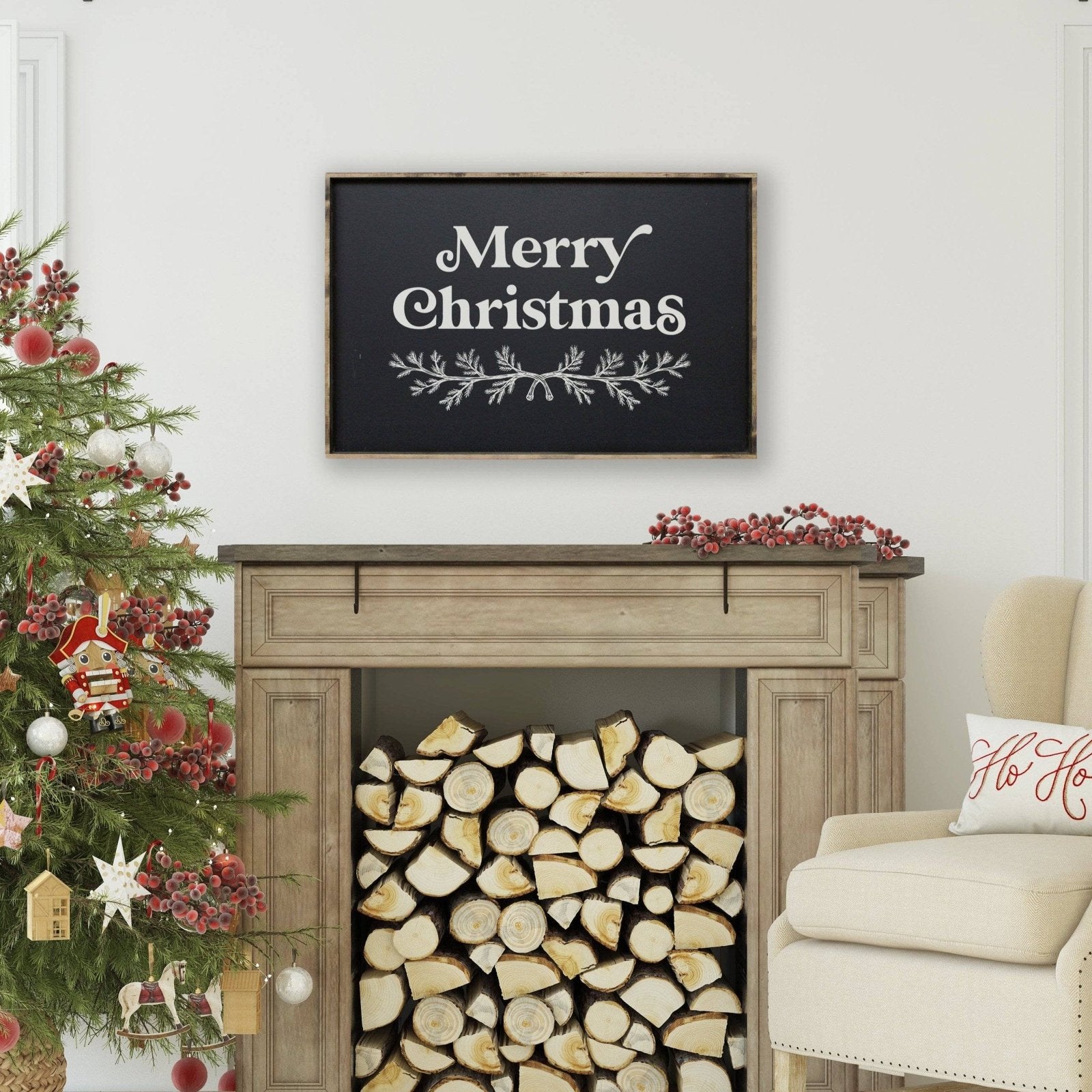 Merry Christmas Large | Wood Sign - WilliamRaeDesigns