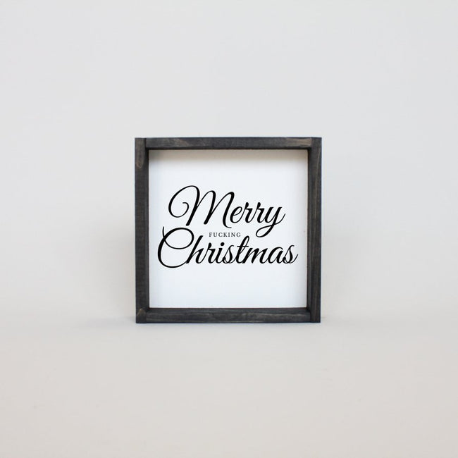 Merry Fucking Christmas Mini Wood Sign - WilliamRaeDesigns