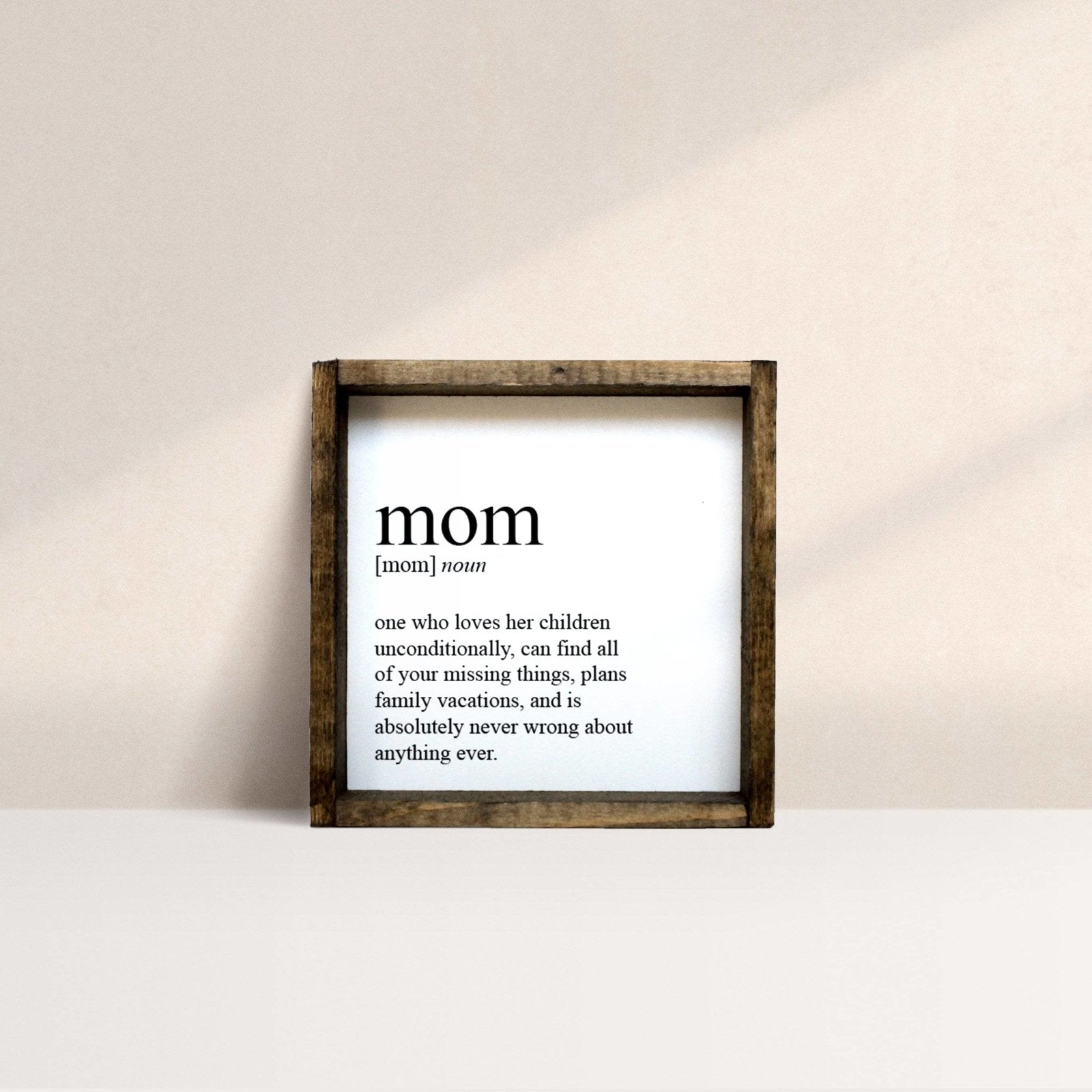 Mom Definition | Wood Sign - WilliamRaeDesigns