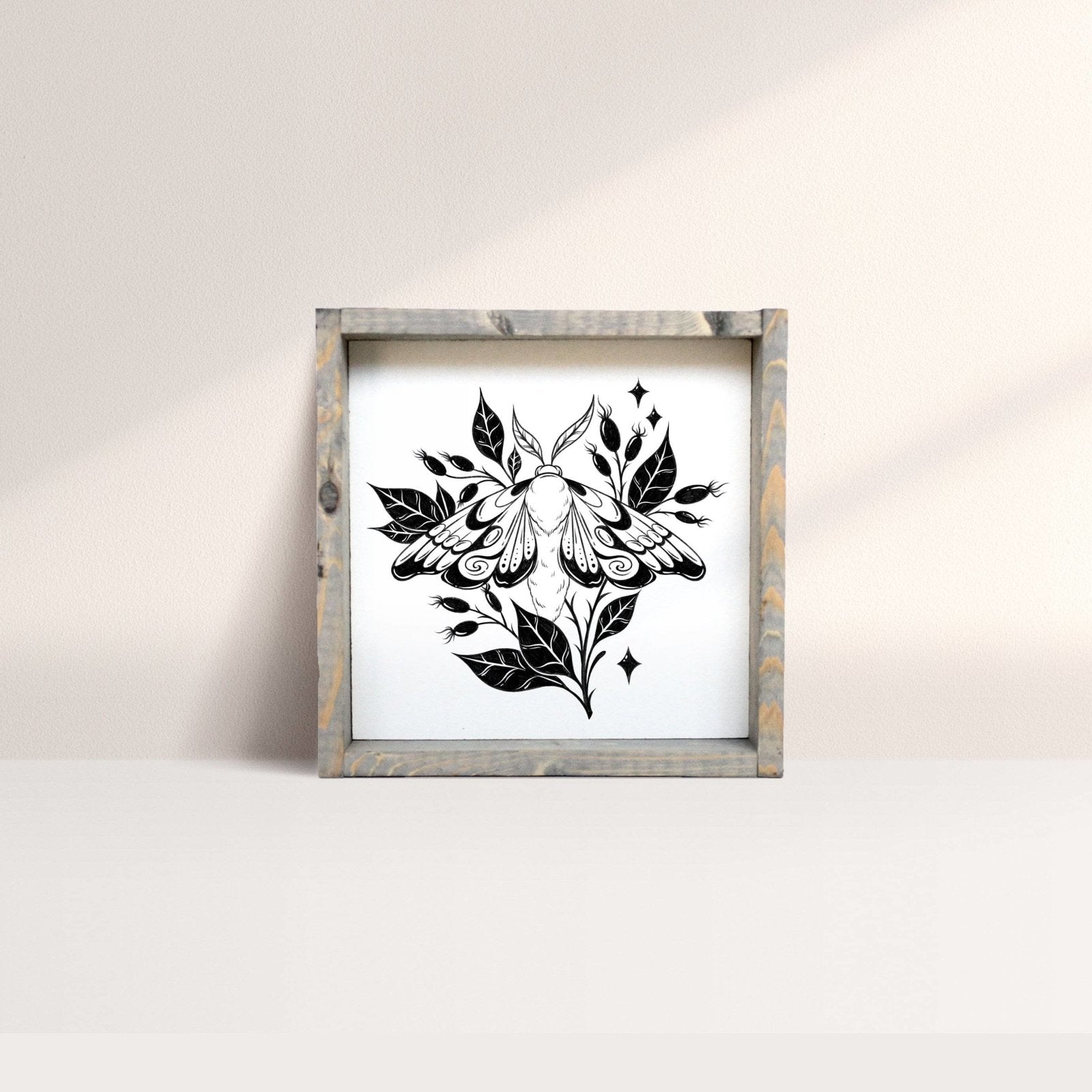 Moth Mini Wood Sign - WilliamRaeDesigns