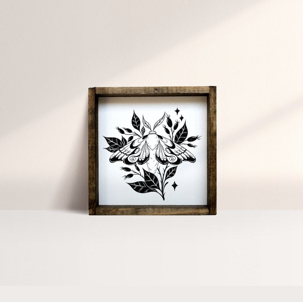 Moth Mini Wood Sign - WilliamRaeDesigns