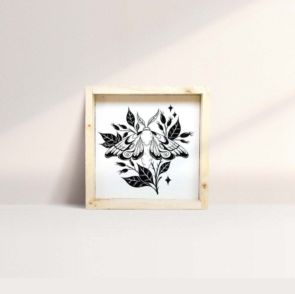 Moth Mini Wood Sign - WilliamRaeDesigns