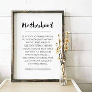 Motherhood | Wood Sign - WilliamRaeDesigns