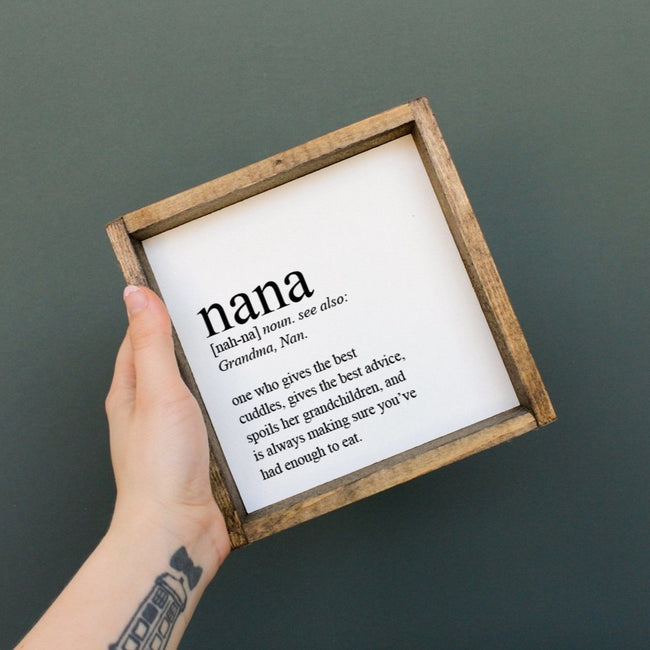 Nana Definition | Wood Sign - WilliamRaeDesigns