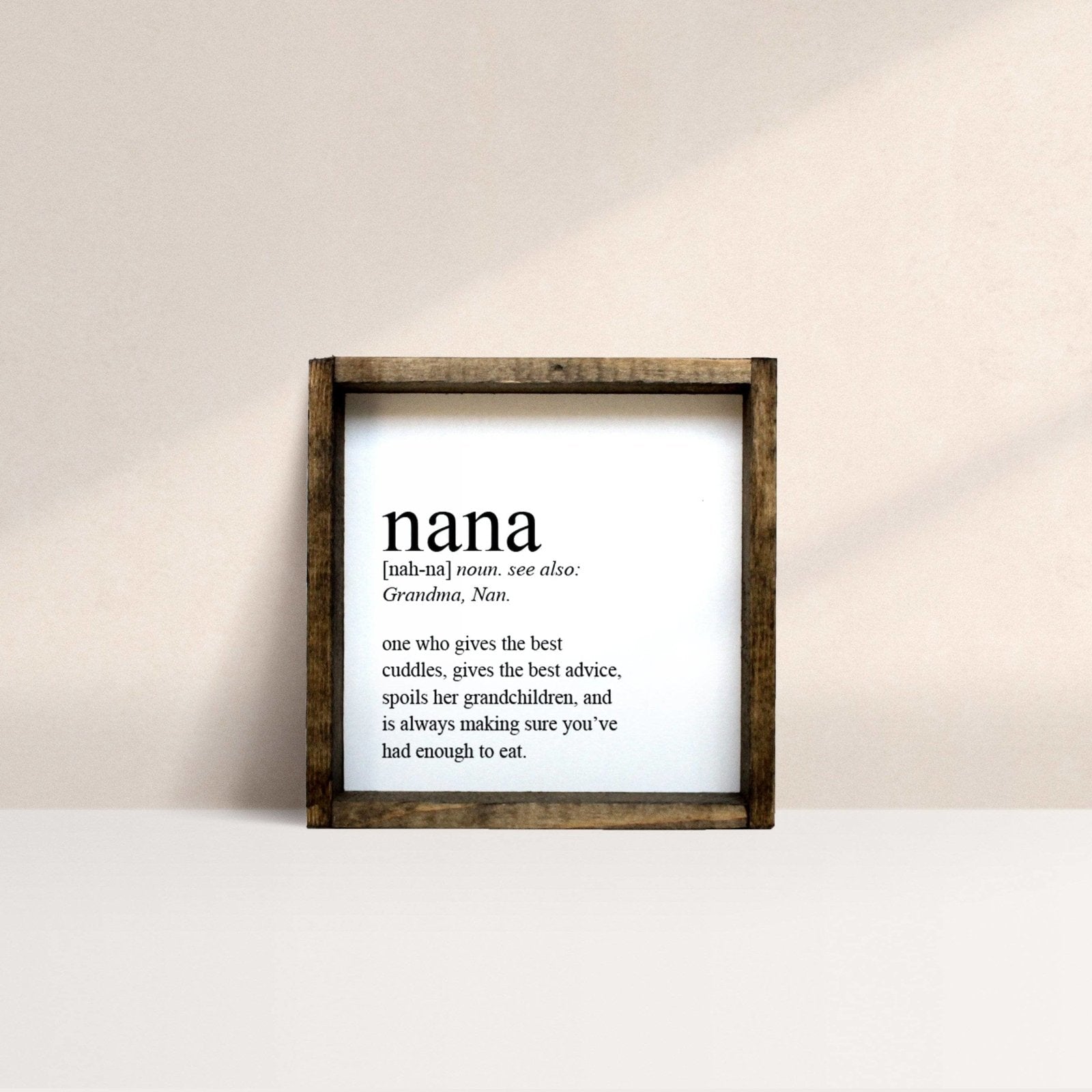 Nana Definition | Wood Sign - WilliamRaeDesigns