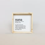 Nana Definition | Wood Sign - WilliamRaeDesigns