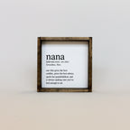 Nana Definition | Wood Sign - WilliamRaeDesigns
