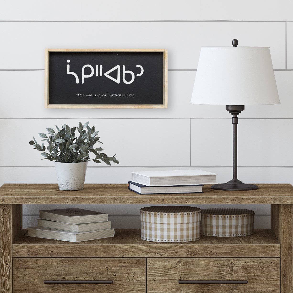 One Who is Loved in Cree | Wood Signs - WilliamRaeDesigns