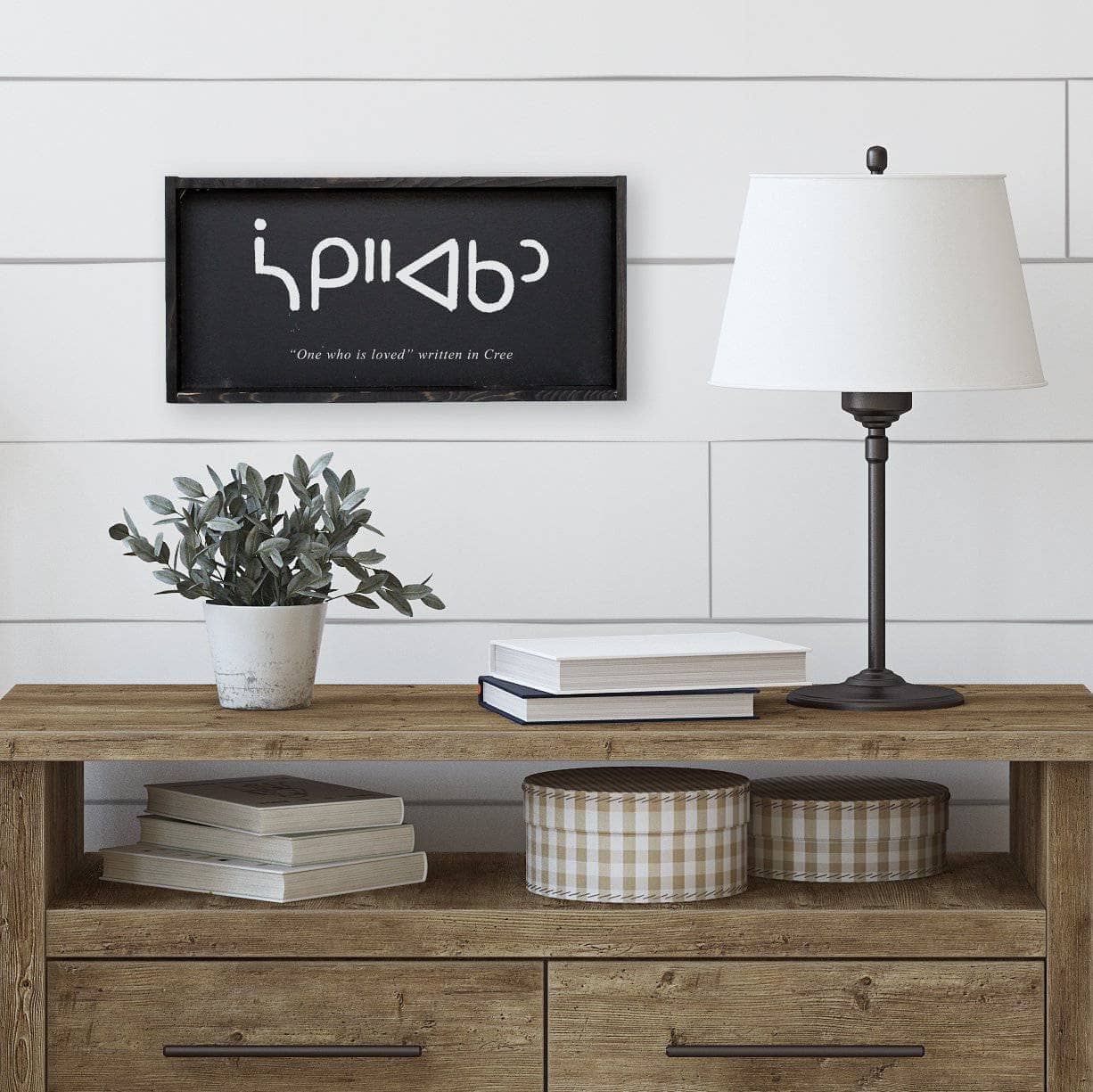 One Who is Loved in Cree | Wood Signs - WilliamRaeDesigns