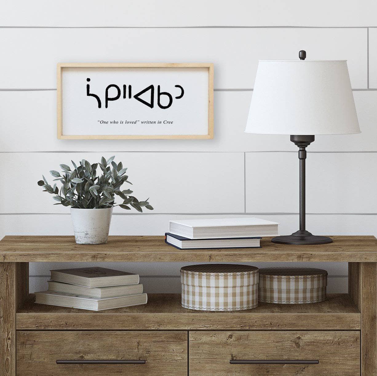 One Who is Loved in Cree | Wood Signs - WilliamRaeDesigns