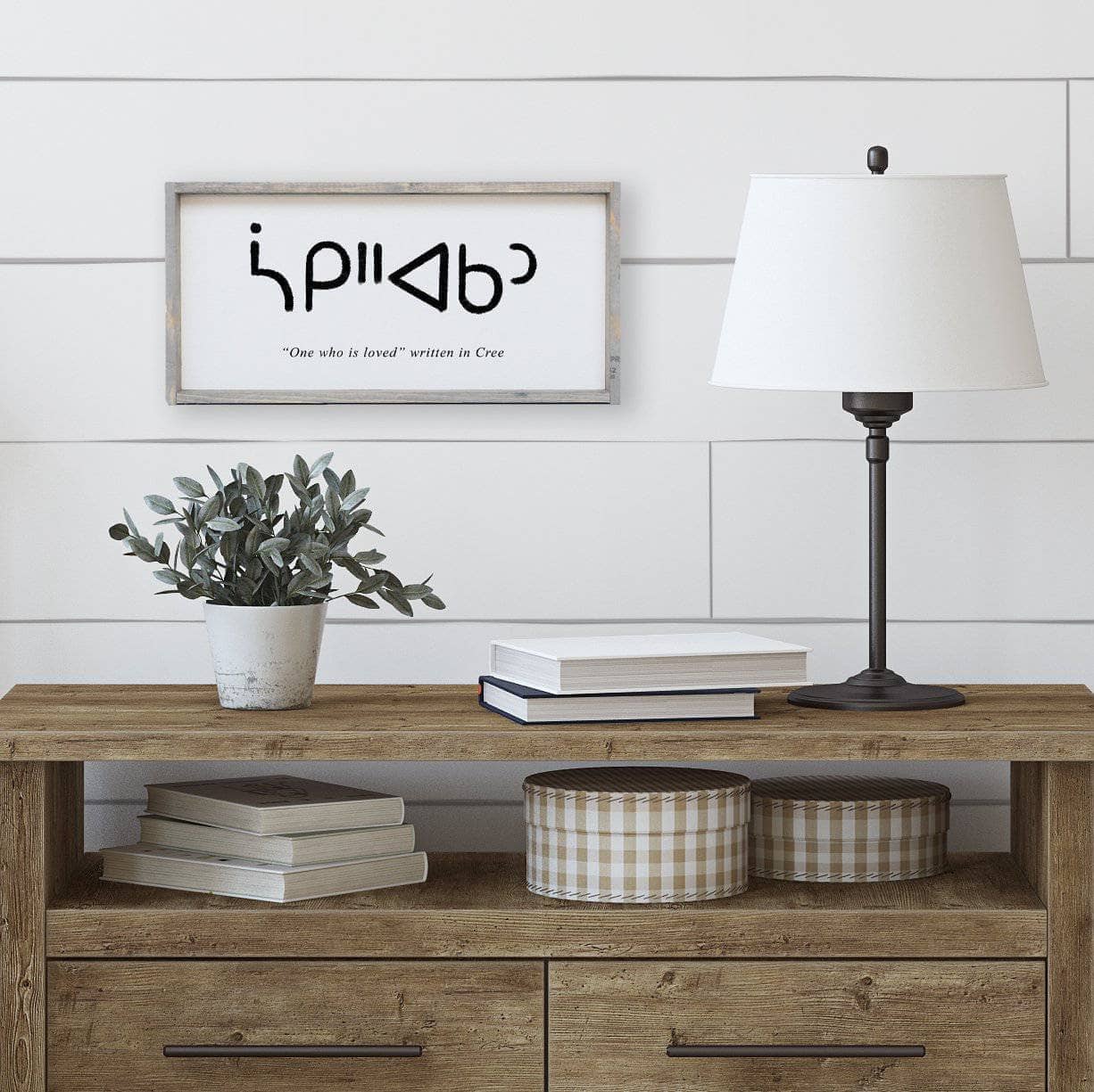 One Who is Loved in Cree | Wood Signs - WilliamRaeDesigns