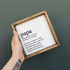 Papa Definition | Wood Sign - WilliamRaeDesigns