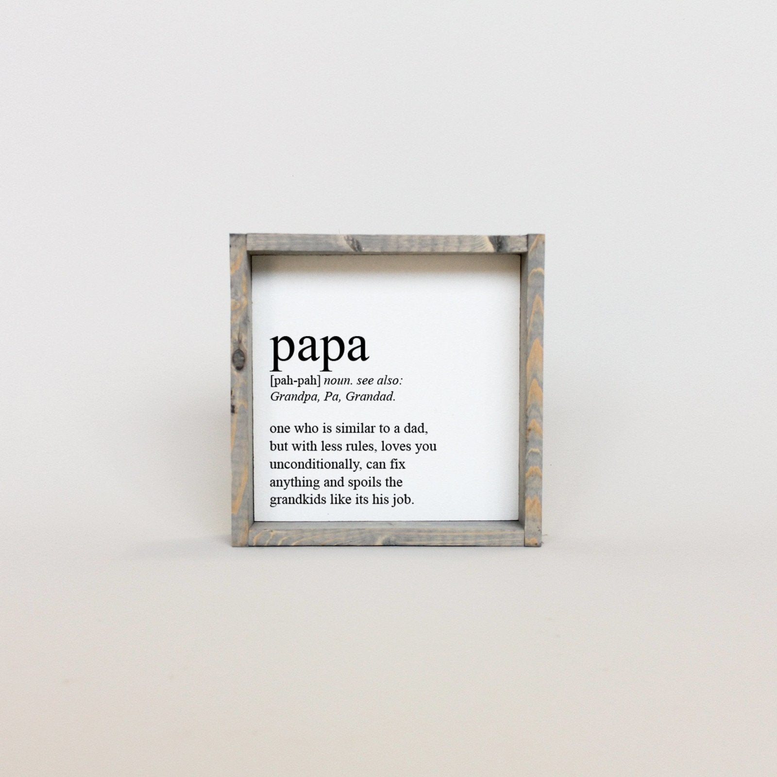 Papa Definition | Wood Sign - WilliamRaeDesigns